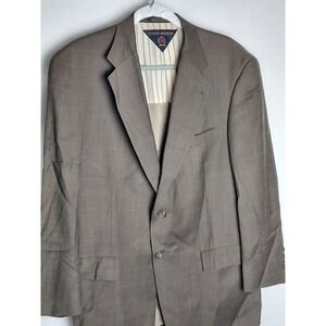Tommy Hilfiger Mens Brown Windowpane Blazer Sport Coat Made in USA Dillard's